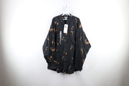 NOS Vintage Columbia Mens 2XL River Lodge All Over Print Buck Deer Button Shirt - £54.45 GBP