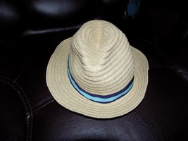 Janie and Jack Straw Sun Hat Fedora Size 12/24 Months EUC - £14.33 GBP