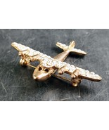 Wendy Gell Unsigned Rhinestone Airplane Plane Brooch Pin OBO - $684.24 MXN