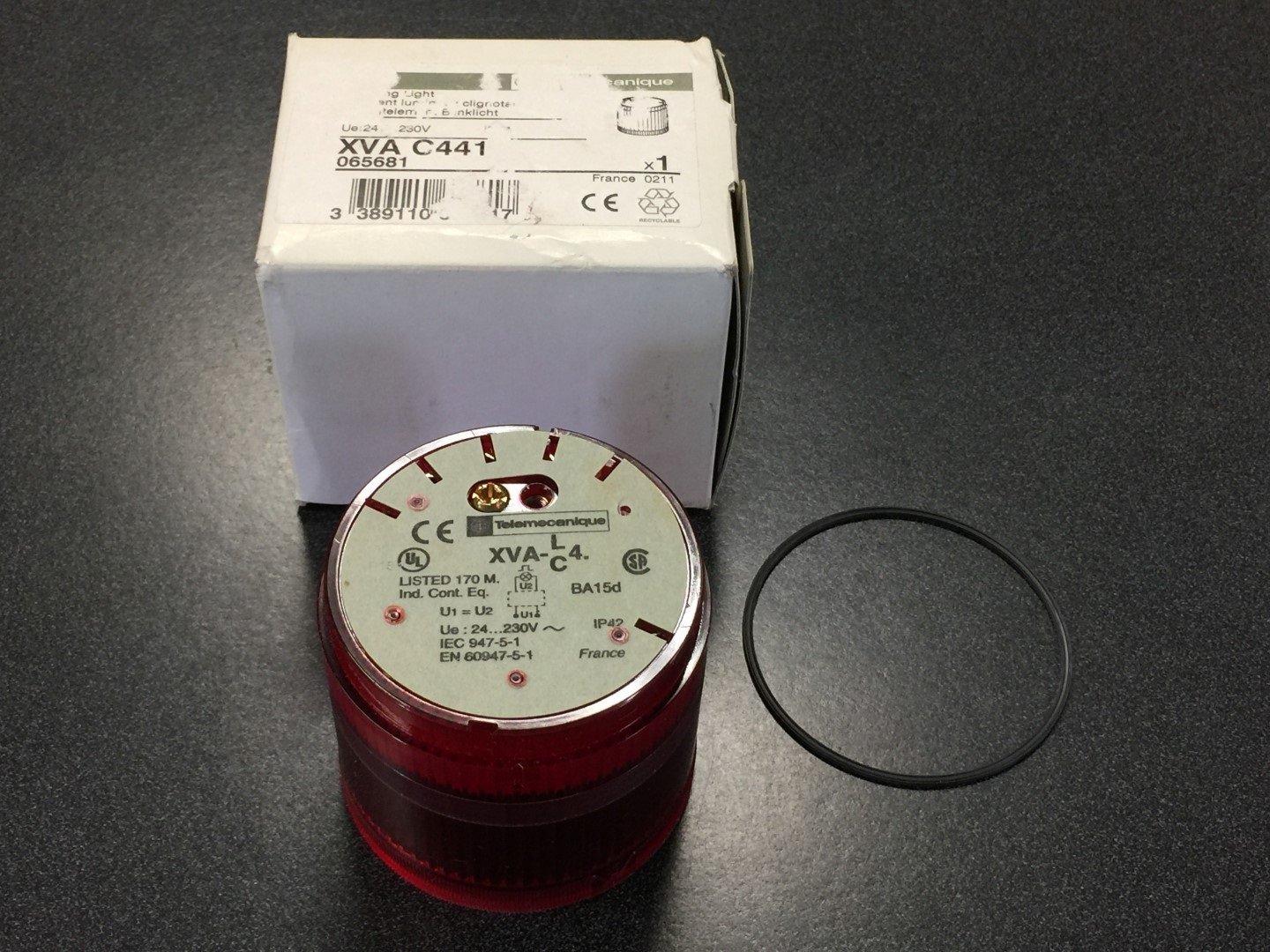 NEW TELEMECANIQUE XVA-C441 STACK LIGHT FLASHING RED STROBE 24-220V  - $15.00