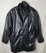 Wilson Men L Brown Leather Full Zip Thinsulate Coat Jacket - £75.96 GBP