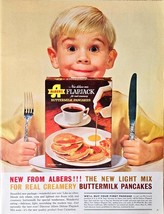 ALBERS FLAPJACK Buttermilk Pancakes 1962 Vintage Print Ad - $190.42 MXN