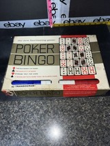 Vintage 1960’s Poker Bingo Game 12 Boards And Plastic Chips Preowned. - £6.39 GBP