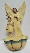 Vintage Guardian Angel With Child Plastic Holy Water Font Hartland WI  D1 - £12.71 GBP