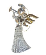 Spun Glass Angel Blowing Trumpet Christmas Ornament with Gold Trimming 3... - €12,76 EUR