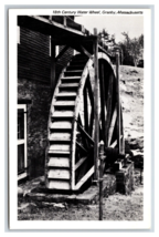 18th Century Water Wheel Granby Massachusetts MA UNP B&amp;W Chrome Postcard R1 - £2.30 GBP