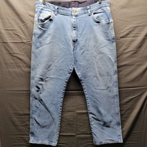 Wrangler Regular Fit Straight Leg Elastic Waist Jeans 855WAQD Blue Sz 38x29 - $11.36