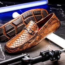 Marco Di Milano Snake Original Skin Driver Shoes Pia Cognac image 9