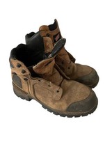 RED WING SHOES Mens Boots Brown Work Boots 6-inch Safety Toe Sz 10.5 - £37.58 GBP