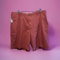 NWT IZOD Bermuda Cotton Shorts with Flat Front Salmon Slash Pockets Size 40 - £15.45 GBP