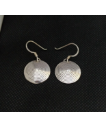 Moroccan Earring Silver Spiral Circle Dangle Tuareg Engraved Berber Afri... - $27.72