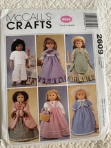 McCalls 18 inch doll clothes pattern 2609 - uncut - £7.05 GBP