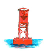 Red Buoy Sticker Decal Car Boat Auto Camper Tailgate Fender Bike Hood Bo... - $6.95+