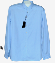 Verri Dress Men&#39;s Blue Plaids Cotton Button Shirt Size 44/17.5 - £67.05 GBP