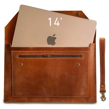 Handcrafted Macbook Pro Leather Sleeve - 13-14 Inch - Lightweight Stylis... - £86.55 GBP