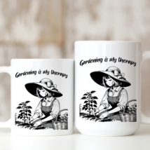 Gardening Mug Gift for Women – Garden Lover Coffee Cup w/ Cute Girl Illu... - $220.35 MXN+