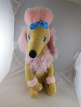 King Plush Poodle Dog 14&quot; Pink Tan 2006 - $14.84