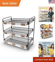 Black 3 Tier Candy Display Rack, Chip Display Rack, Snack Stand, Snack D... - $130.60