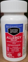 Berkley Jensen Diphenhydramine HCL 25mg Antihistamine Allergy Relief 400 Tablets - £11.35 GBP