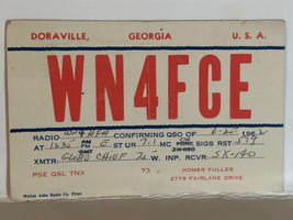 Vintage CB Ham Radio Card WN4FCE Doraville Georgia - $4.94