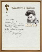 Elvis Presley Rare vintage 16X20 Canvas letter in a Custom frame. - $6,658.26 MXN
