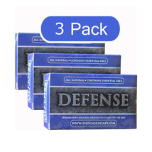 DEFENSE Soap Bar 4 oz - (3 PACK) -100% Natural &amp; Herbal Grade Tea Tree Oil  - £16.50 GBP