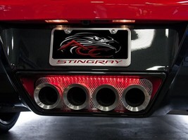 Corvette C7, Z06 Exhaust  Panel - 2014-2019  Perforated, Illuminated, Red NPP - £136.22 GBP