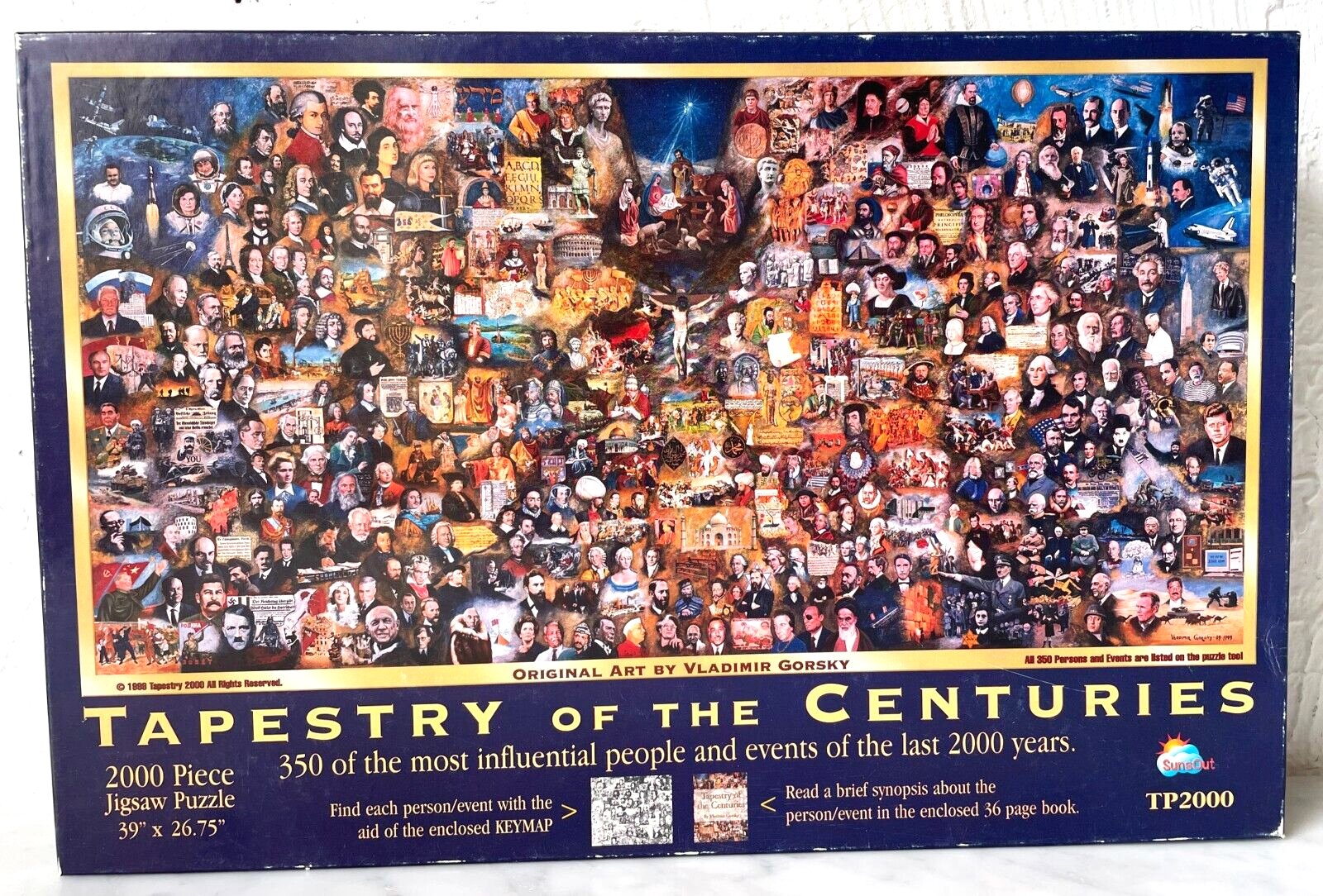Tapestry of the Centuries 2000 Pc Puzzle Complete-350 People/Events+Keymap+Book - $37.95