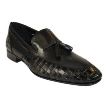 Men's GENIO Genuine Crocodile Embossed Leather Shoes Turkey 120371164 Black image 7