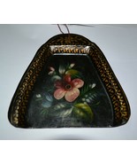 ANTIQUE VICTORIAN 19th CENTURY TABLE CLEANING CRUMBS TRAY HAND PAINTED - £45.77 GBP