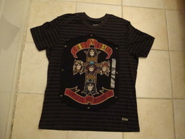 Guns N Roses Appetite For Destruction Stripe Heavy Metal NEW T Shirt L - $18.75