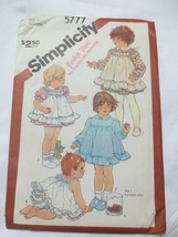 Simplicity 5777 Toddler Size 4 Uncut Dress Pinafore and Panties - $5.00