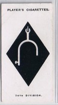John Player Army Corps Divisional Signs 24 74th Regular Cigarette Card - £2.31 GBP