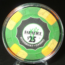 (1) $25. Par-A-Dice Casino Chip - East Peoria, Illinois - 1999 - $8.69