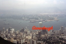 Original Hong Kong Views Apartment Houses Office Buildings Harbor 4 Photo Slides - £22.21 GBP