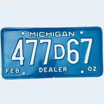 2002 United States Michigan Base Dealer License Plate 477D67 - $16.25 CAD
