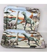 (2) Vintage Metal 1987 Marsh Allan Industries Dinosaur TV Trays Bundle- ... - $34.60