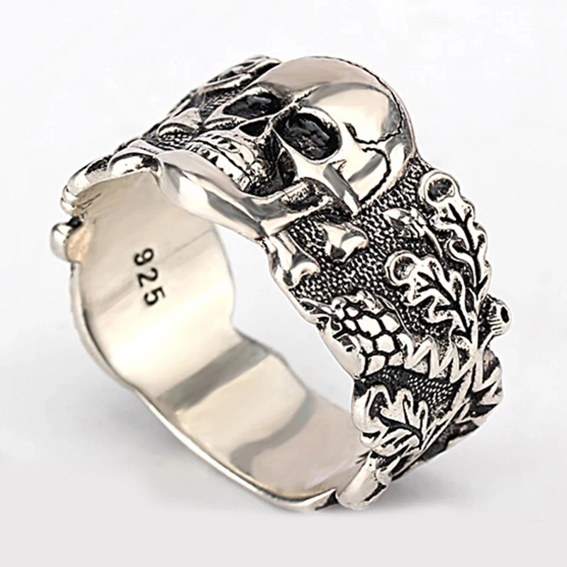 Fashion Men&#39;s Ring    925  Silver  For Men Hip Hop Party Jewelry Wholesale Finge - £58.59 GBP