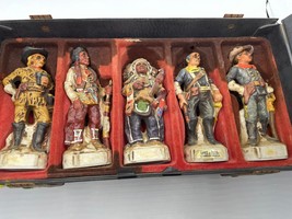 Battle of Little Big Horn Gary Schildt 5 Piece Whiskey Decanter Set Vintage 1976 - £60.74 GBP