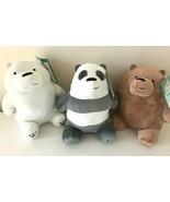 Set of 3 We Bare Bears Plush Toys 10'' Grizzly Pandas. Cartoon Network.New - $39.99