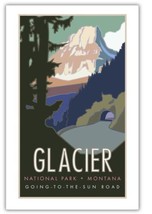 Going To The Sun Road Glacier National Park Montana  11”x17” poster - £25.05 GBP