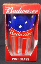Budweiser Stars &amp; Stripes pint beer glass NEW in box - $9.26