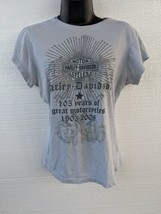 Harley Davidson Myrtle Beach SC Womens Graphic T-Shirt Gray L - £18.31 GBP