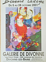 Bernard Cadène – Galerie de Divonne - Original Exhibition Poster - Affiche 2001 - $156.09