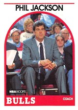 1989-90 NBA Hoops #266 Phil Jackson RC Rookie Card Chicago Bulls  - £0.75 GBP