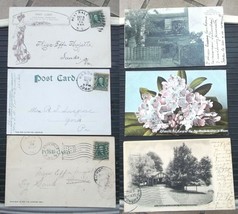 Asheville  Raleigh N Carolina UDB 1906 Undivided Back 3 Postcards 4 Cancels - $9.89