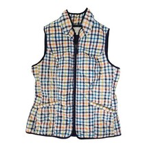 Talbot&#39;s Diamond Quilted Plaid Lightweight Puffer Vest Women&#39;s Small - £26.84 GBP