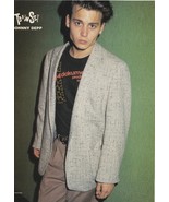 Johnny Depp teen magazine pinup clipping bangs Teen Set black t-shirt pix - $7.00