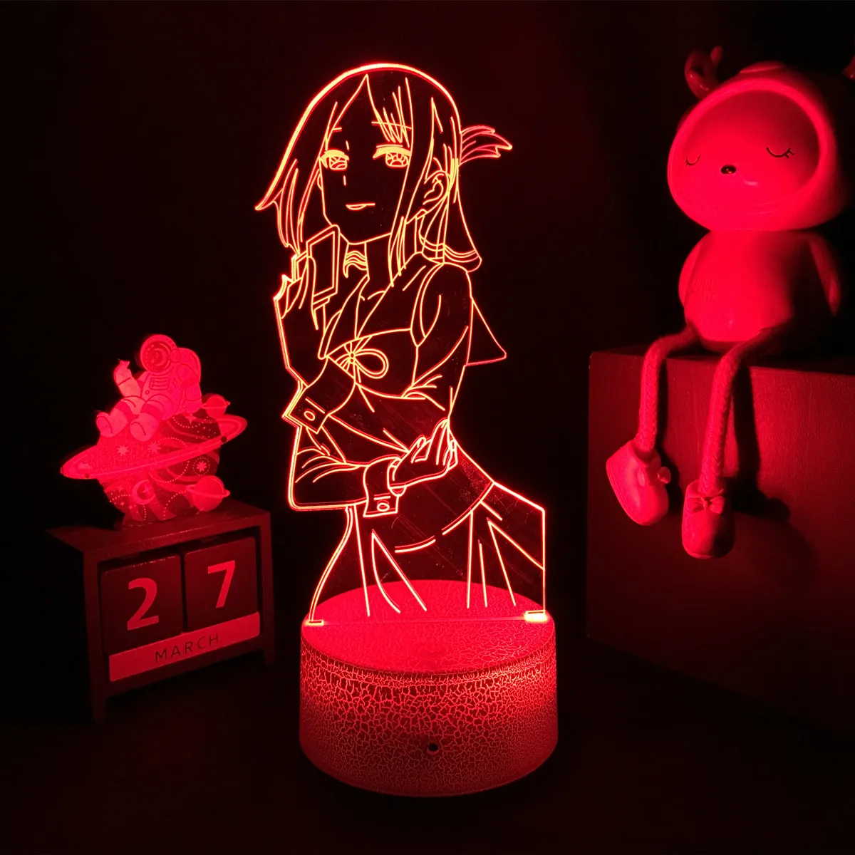 Me lamp love is war nightlight for bedroom decor kaguya sama figure kids child birthday thumb200