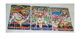 Sailor moon prism card set 3pcs anime sailormoon super S chibimoon (NO GOLD CARD - £27.52 GBP